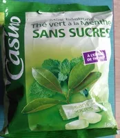 Mängden socker i Mini bonbons thé vert à la menthe sans sucres