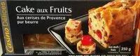 Mängden socker i Cake aux fruits aux cerises de Provence, pur beurre