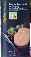 Mängden socker i Bloc de Foie gras de Canard du Sud-Ouest avec morceaux IGP