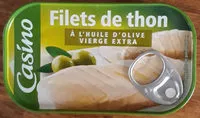 Mängden socker i Filets de thon à l'huile d'olive vierge extra