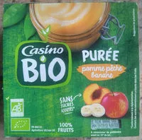 Mängden socker i Purée pomme pêche banane