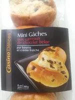 Mängden socker i 8 mini gâches aux carreaux de chocolat, au beurre et à la crème fraîche - casino delices