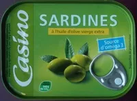 Mängden socker i Sardines a l'huile d'olive vierge extra