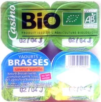Mängden socker i Yaourts brassés vanille BIO
