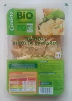 Mängden socker i Ravioli ricotta épinard BIO
