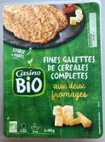 Mängden socker i Fines galettes de céréales complétes aux deux fromages CASINO BIO