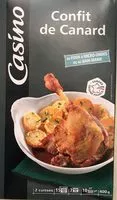 Mängden socker i Confit de canard 2 cuisses