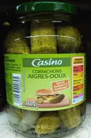 Mängden socker i Cornichons aigresdoux Spécial Sandwich & Hamburger