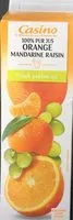 Mängden socker i 100% Pur Jus Orange Mandarine Raisin avec pulpe - Flash pasteurisé