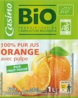 Mängden socker i 100 % Pur Jus Orange  pressée avec pulpe