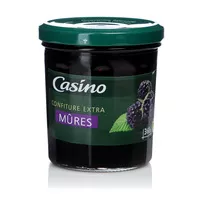 Mängden socker i Confiture de mûres 