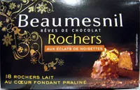 Mängden socker i Rêves de chocolat Rochers aux éclats de noisettes Beaumesnil
