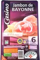 Mängden socker i Jambon de Bayonne 9 mois d'affinage 6 tranches