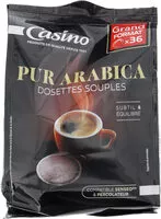 Mängden socker i Café moulu pur Arabica x36 dosettes