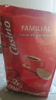 Mängden socker i Café moulu Familial x52 dosettes