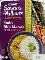 Mängden socker i Poulet tikka massala et riz basmati