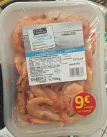 Mängden socker i Crevettes entières
