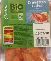 Mängden socker i Crevettes Nordiques Entières Cuites