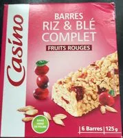 Mängden socker i Barres riz & blé complet Fruits rouges