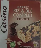 Mängden socker i Barres riz et blé complet chocolat