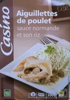 Mängden socker i Aiguillettes de poulet, sauce normande et son riz