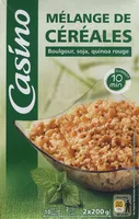Mängden socker i Mélange de céréales blé soja orge avoine.