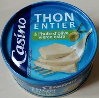 Mängden socker i Thon entier à l'huile d'olive vierge extra