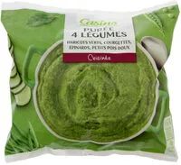 Mängden socker i Purée 4 légumes cuisinée - Haricots verts, courgettes, épinards, petits pois doux