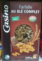 Mängden socker i Farfalles au blé complet Casino