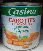Mängden socker i Carottes en rondelles cuisson vapeur