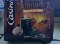 Mängden socker i 18 dosettes souples spécialement adaptées aux machines à dosettes et percolateurs, pur arabica d'Ethiopie