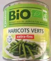 Mängden socker i Haricots verts extra fins Issus de l'agriculture biologique