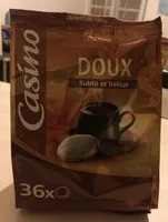 Mängden socker i Arabica Doux 36 dosettes souples