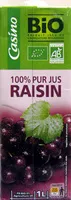 Mängden socker i 100 % Pur Jus Raisin