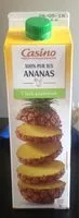 Mängden socker i 100% Pur Jus Ananas Flash pasteurisé