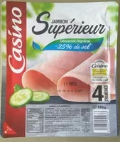 Mängden socker i Jambon Supérieur découenné dégraissé -25% de sel par rapport à la moyenne des jambons cuits supérieurs du marché