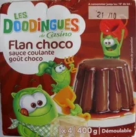 Mängden socker i Flan choco sauce coulante goût choco
