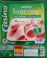 Mängden socker i Jambon supérieur découenné dégraissé