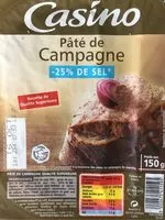 Mängden socker i Pâté de campagne 25 % de sel