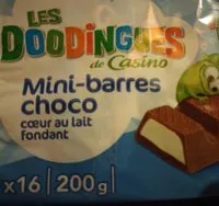 Mängden socker i Barres fourrage au lait 16 mini barres