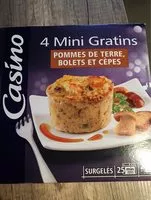Mängden socker i Mini gratins de pommes de terre, cèpes et bolets