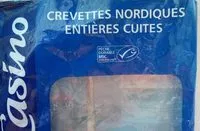 Mängden socker i Crevettes nordiques entieres cuites surgelees msc