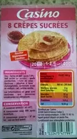 Mängden socker i 8 crêpes sucrées