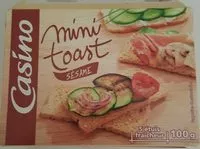 Mängden socker i Mini toast Sésame