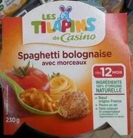Mängden socker i Spaghetti bolognaise avec morceaux