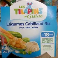 Mängden socker i Légumes Cabillaud Riz avec morceaux
