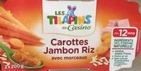 Mängden socker i Carottes jambon riz