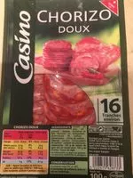 Mängden socker i Chorizo doux 16 tranches