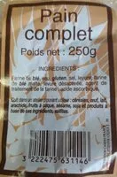 Mängden socker i Pain complet