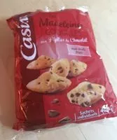 Mängden socker i Madeleines aux pépites de chocolat